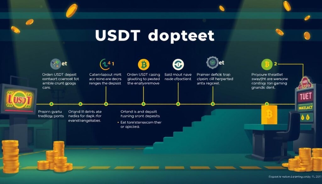 生成一個關於優塔娛樂城USDT存款流程的圖片