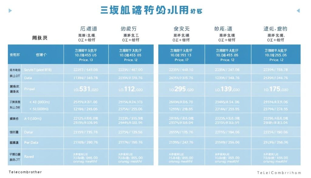 中國移動月費計劃比較