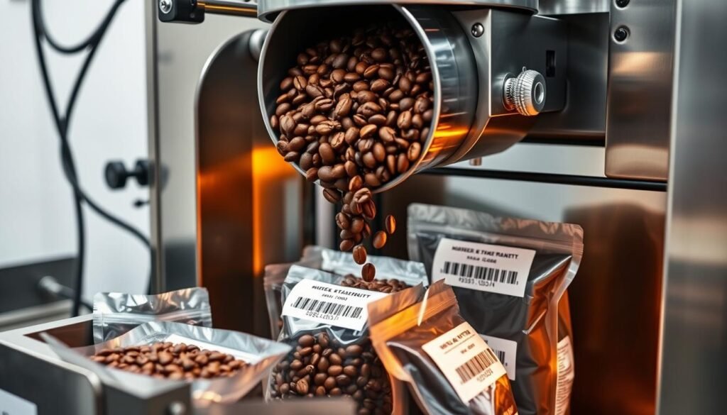 packaging of coffee beans