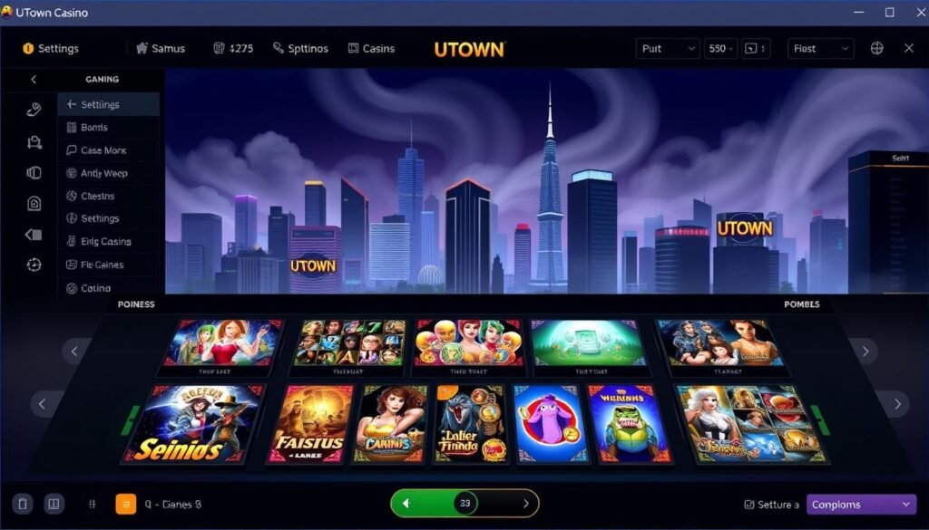 Utown Casino線上娛樂城遊戲介面
