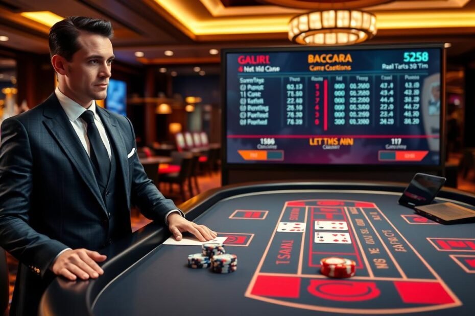 網路真人荷官百家樂遊戲介面